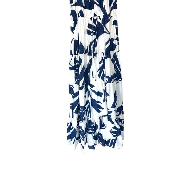 Willa Story Blue White Flowy Whimsical Tiered Broomstick Maxi Dress Size XS - Picture 6 of 11